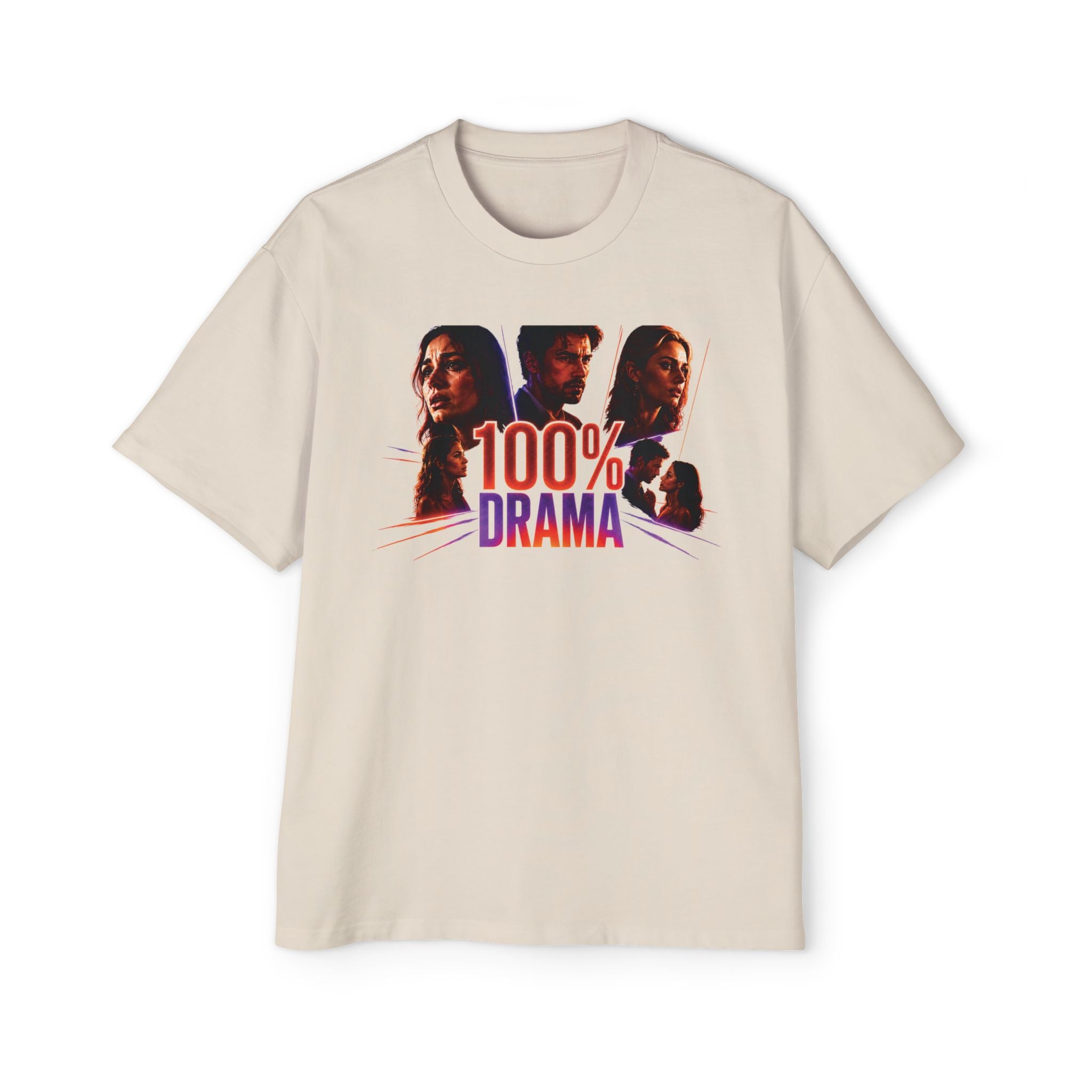 100% Drama Oversized Tee — Graphic Men’s T‑Shirt