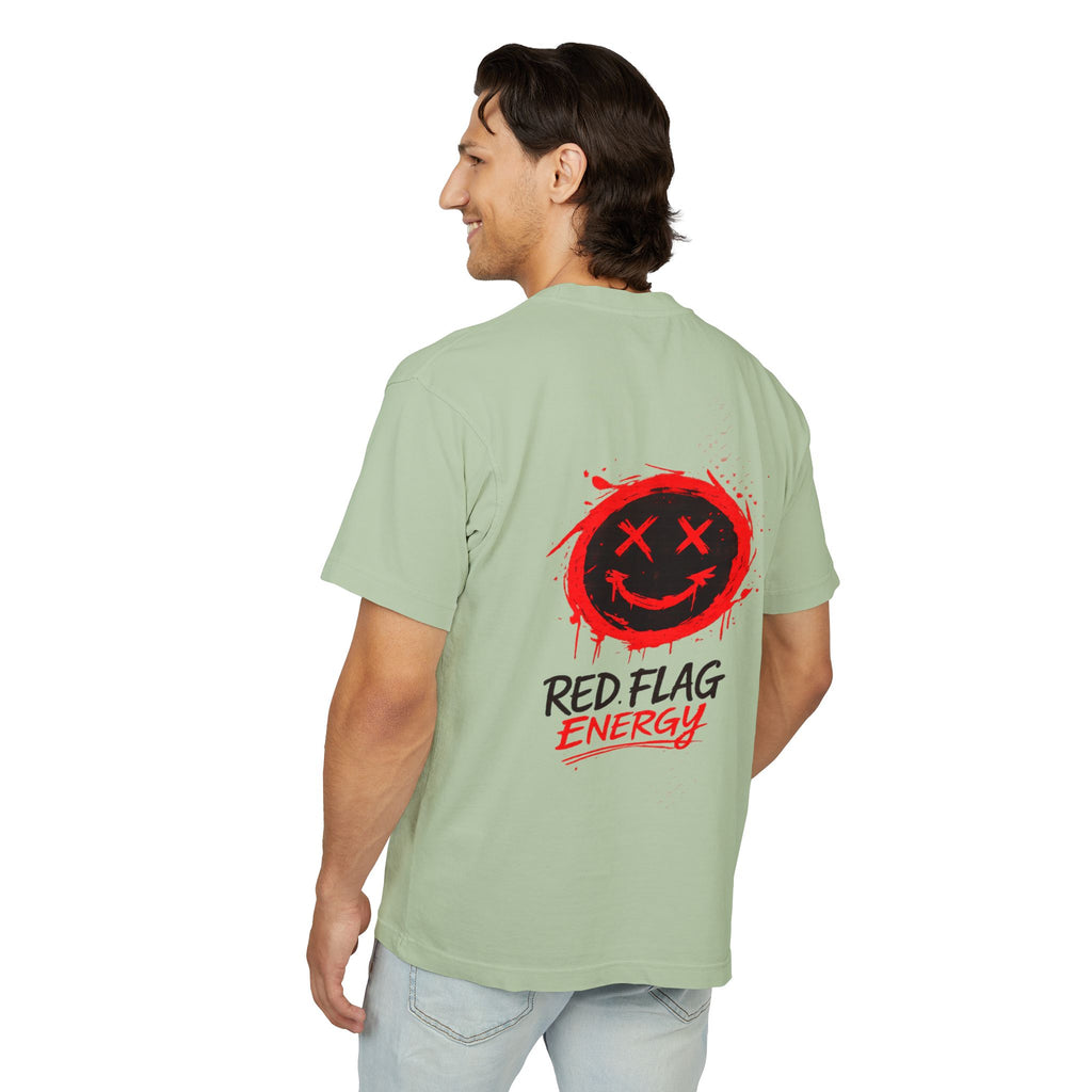 Red Flag Energy Tee — "Expert in Bad Choice and Worst Timing" Graphic T-Shirt