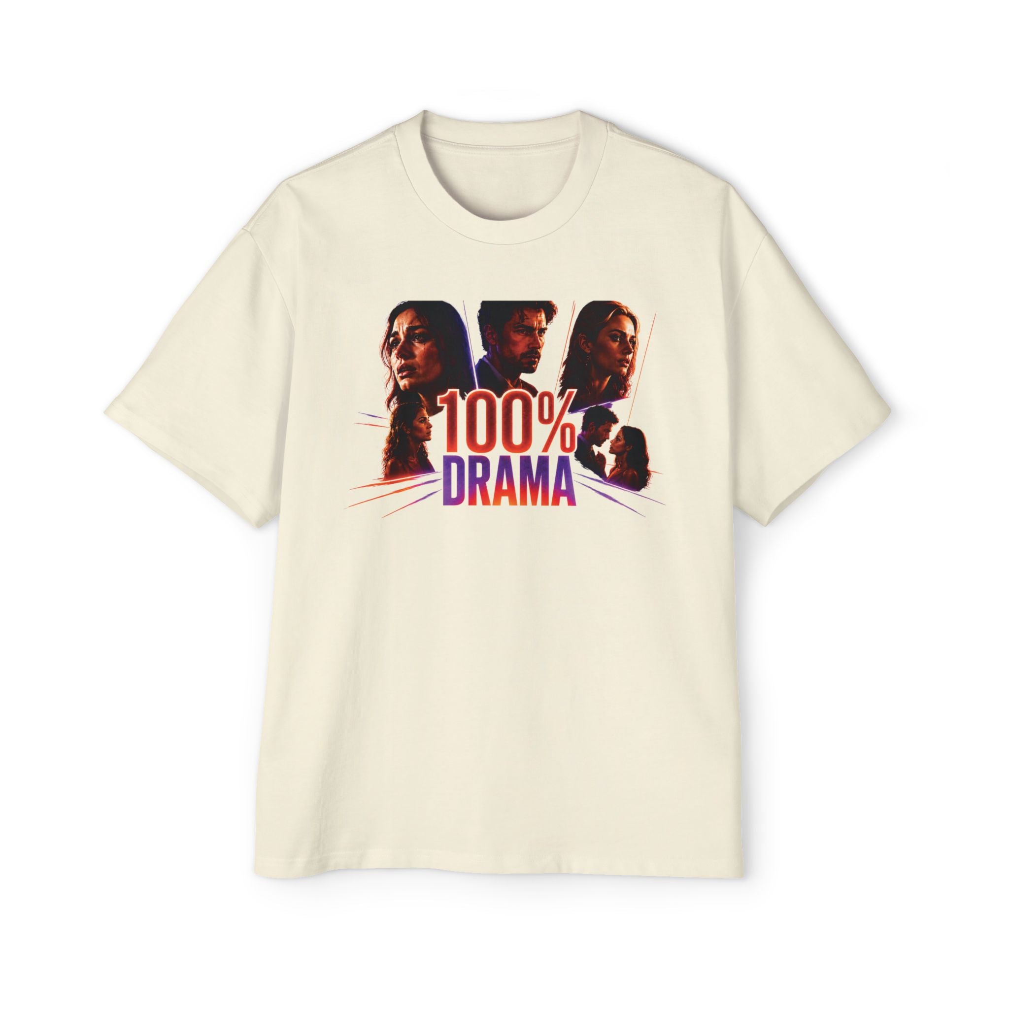 100% Drama Oversized Tee — Graphic Men’s T‑Shirt