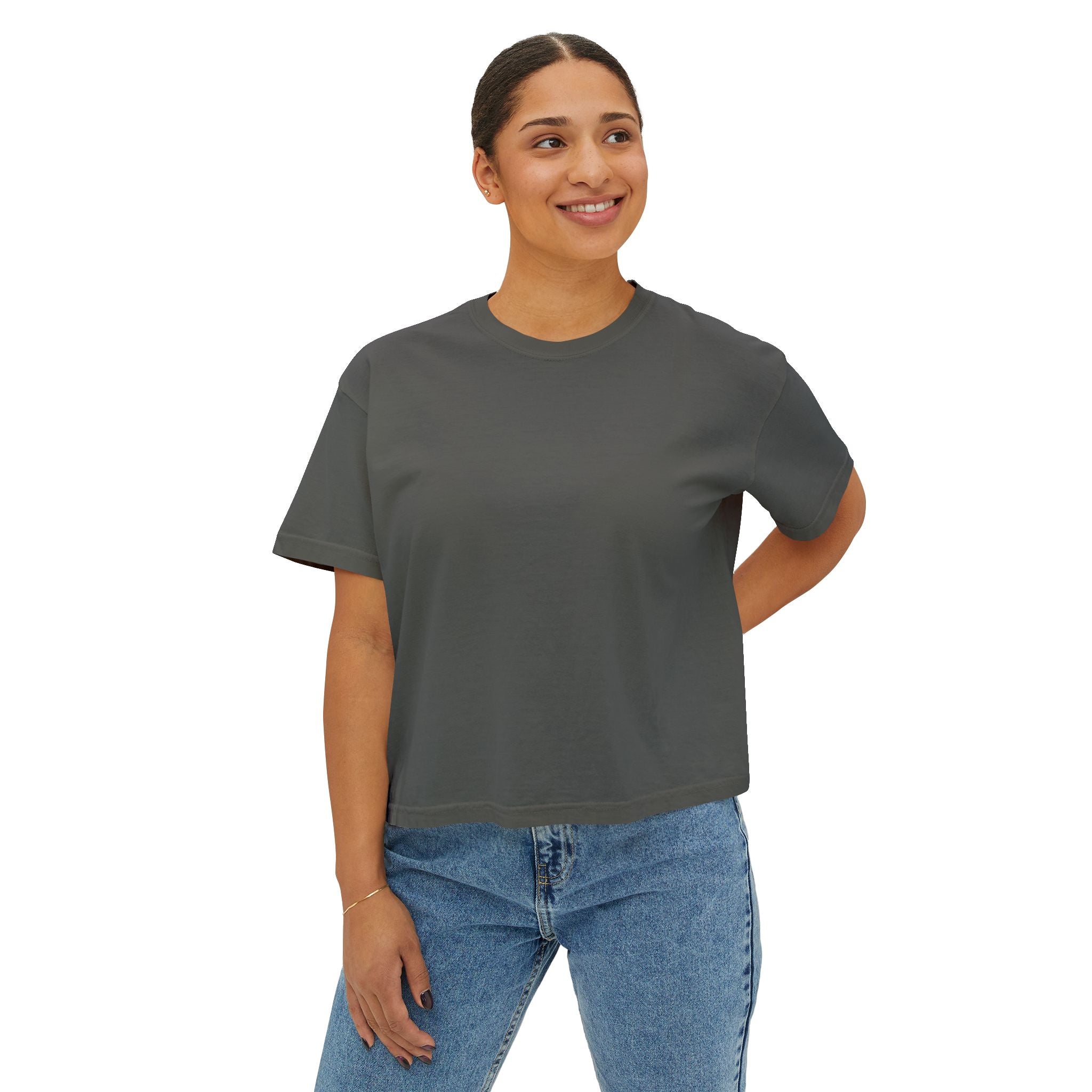 Red Flag Energy Women's Boxy Tee – Bold Graphic Back Print