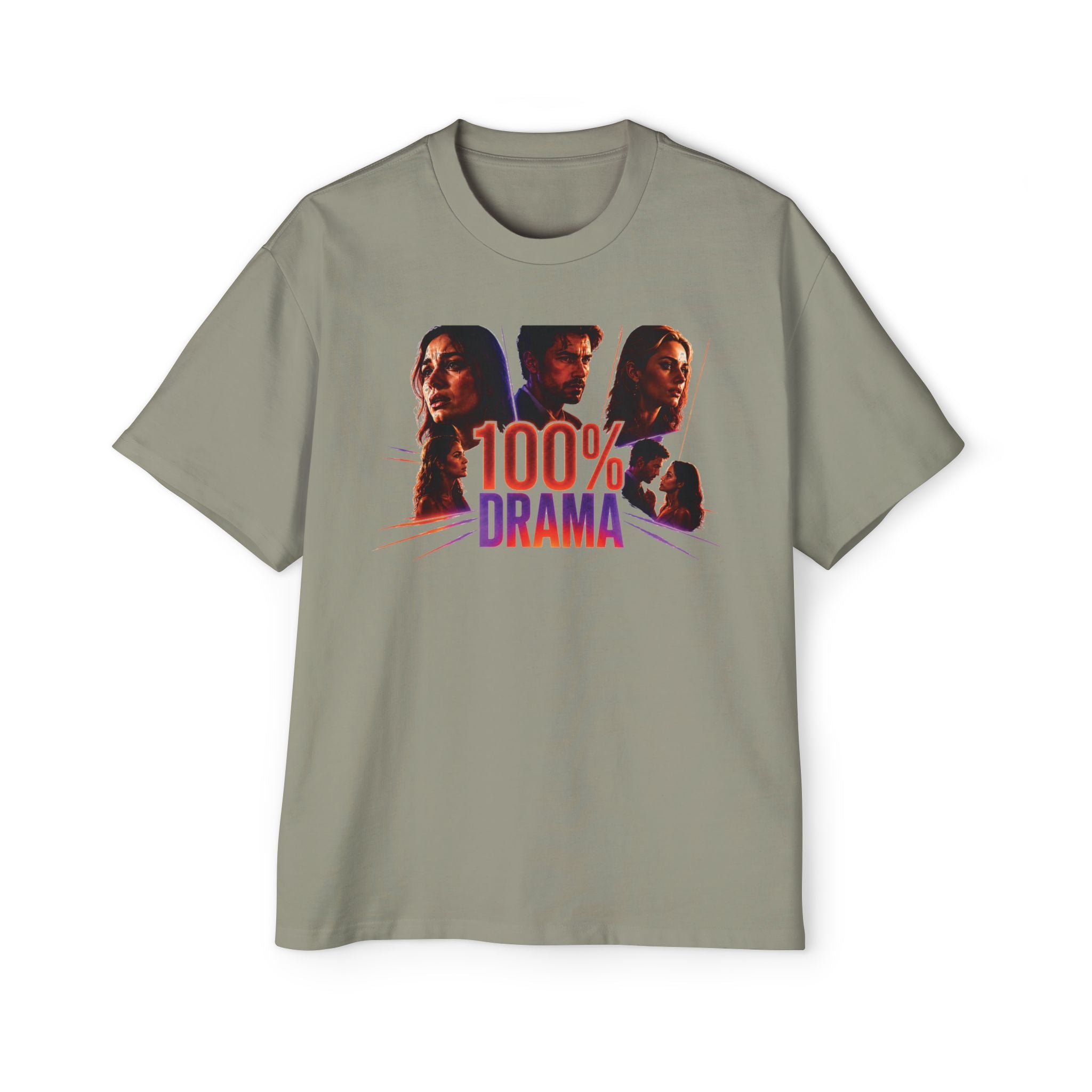100% Drama Oversized Tee — Graphic Men’s T‑Shirt