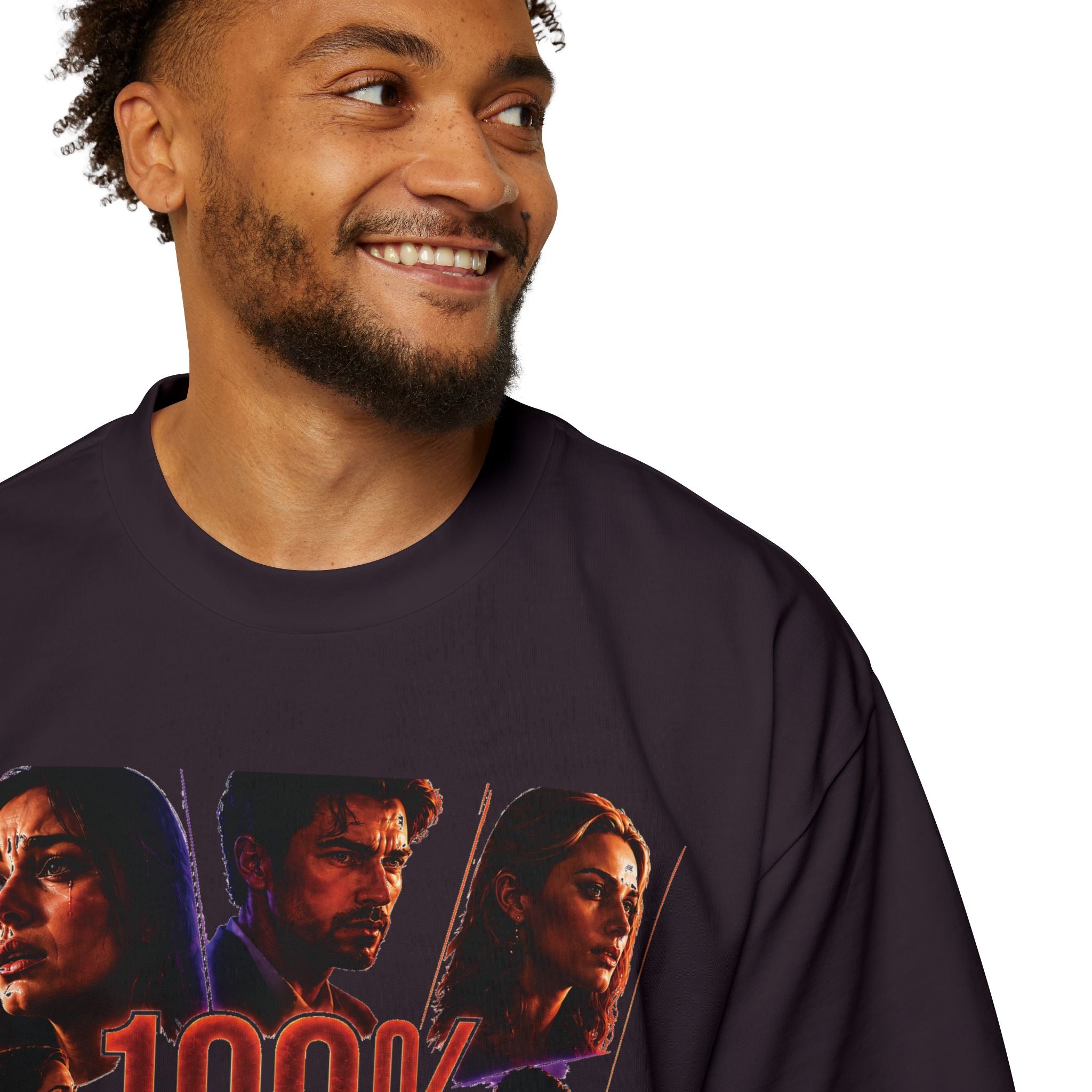 100% Drama Oversized Tee — Graphic Men’s T‑Shirt
