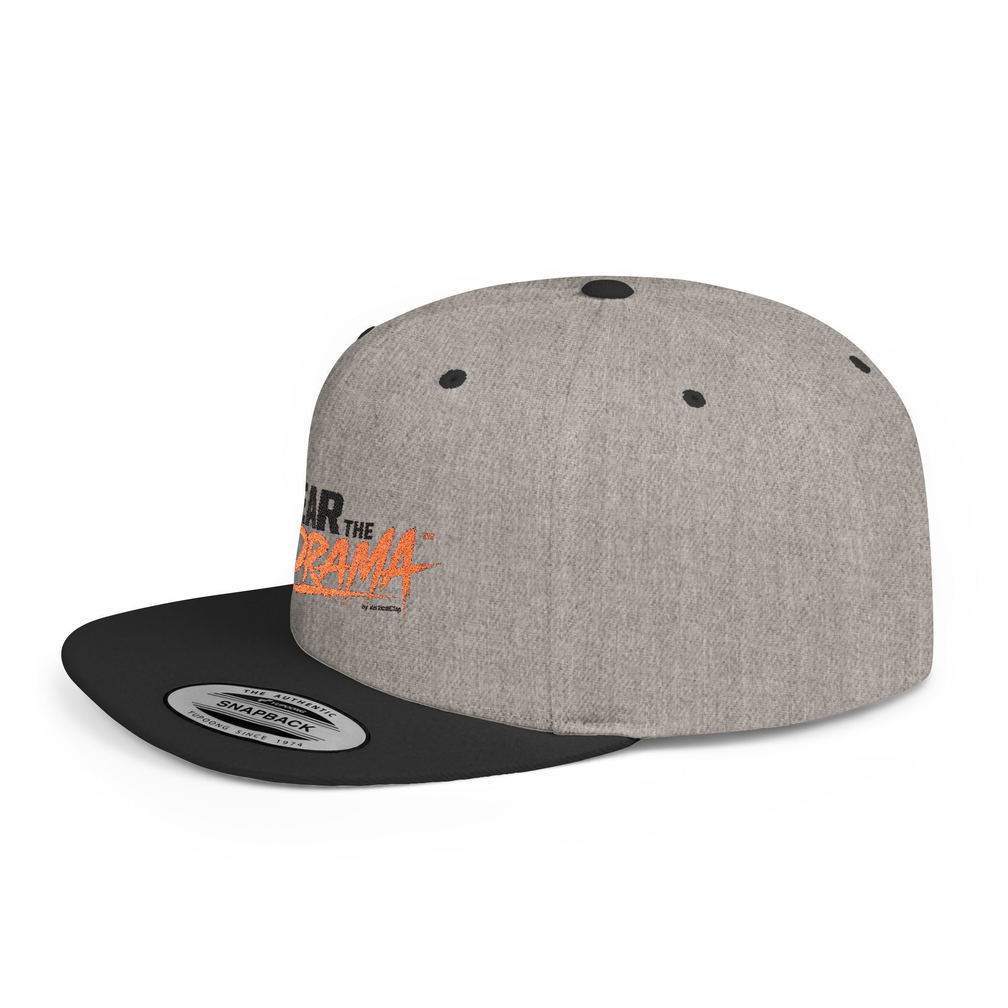 Flat Bill Snapback Hat — "Wear the Drama" Streetwear Cap