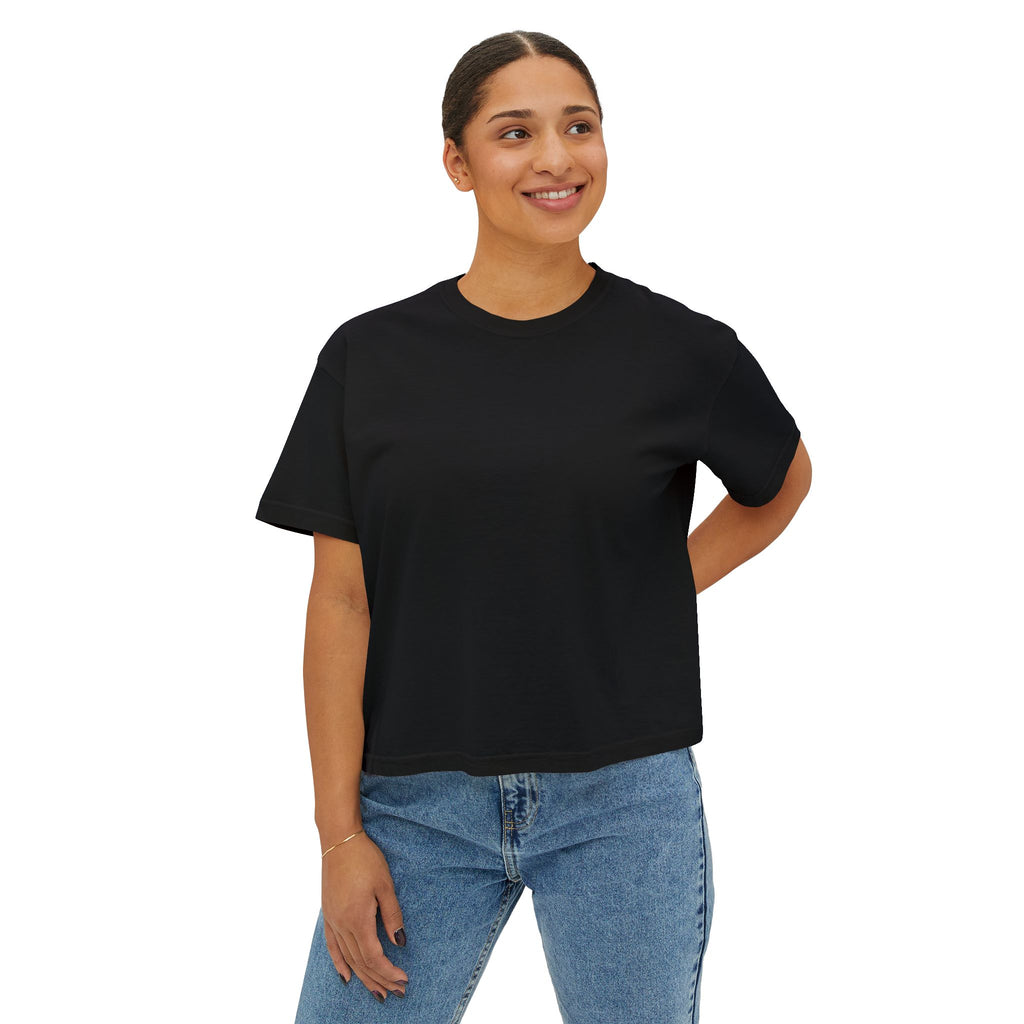 Red Flag Energy Women's Boxy Tee – Bold Graphic Back Print