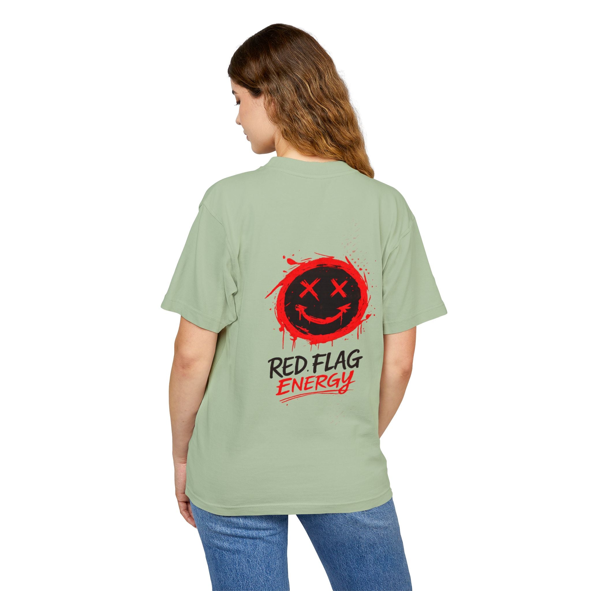 Red Flag Energy Tee — "Expert in Bad Choice and Worst Timing" Graphic T-Shirt