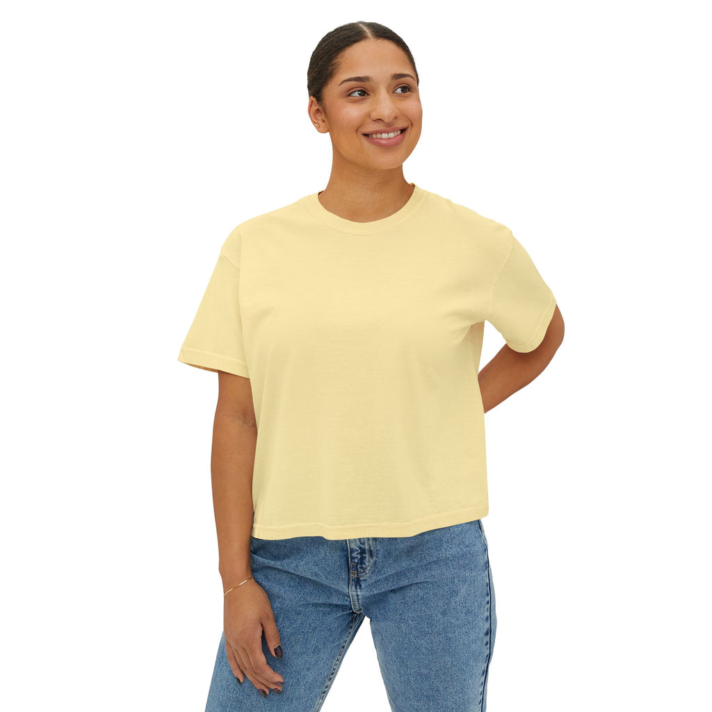 Red Flag Energy Women's Boxy Tee – Bold Graphic Back Print