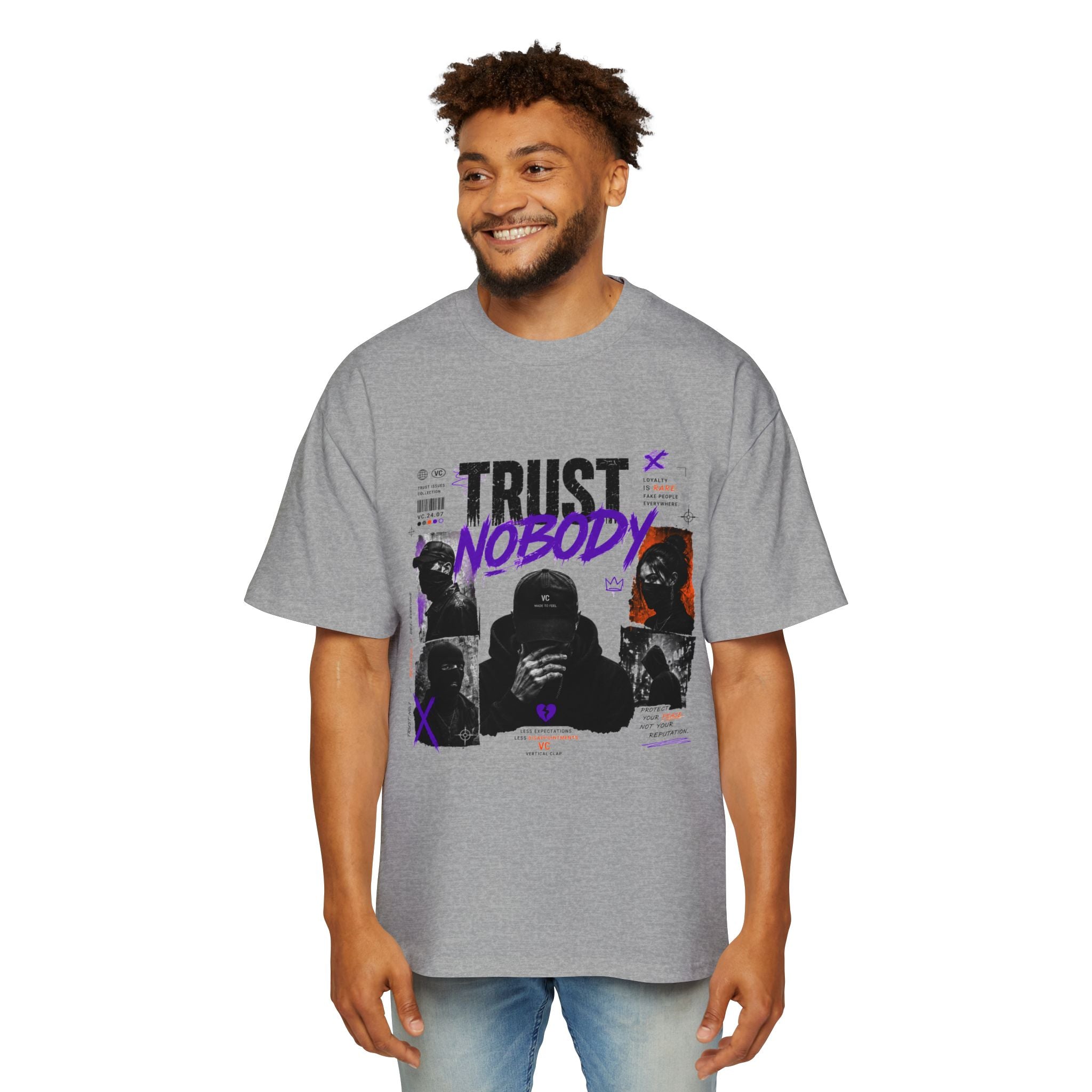 Trust Nobody Graphic Tee — Men's Oversized Streetwear T‑Shirt