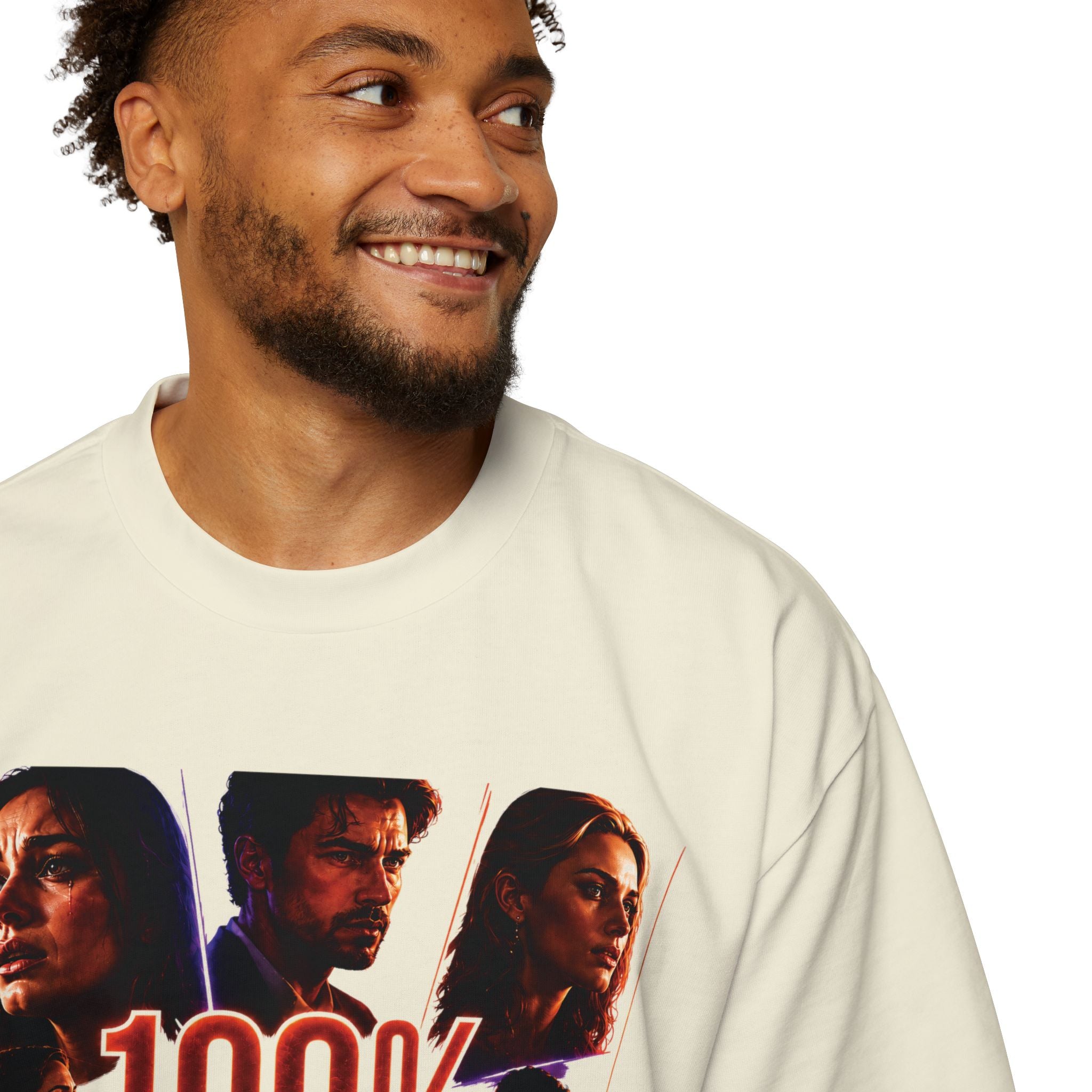 100% Drama Oversized Tee — Graphic Men’s T‑Shirt