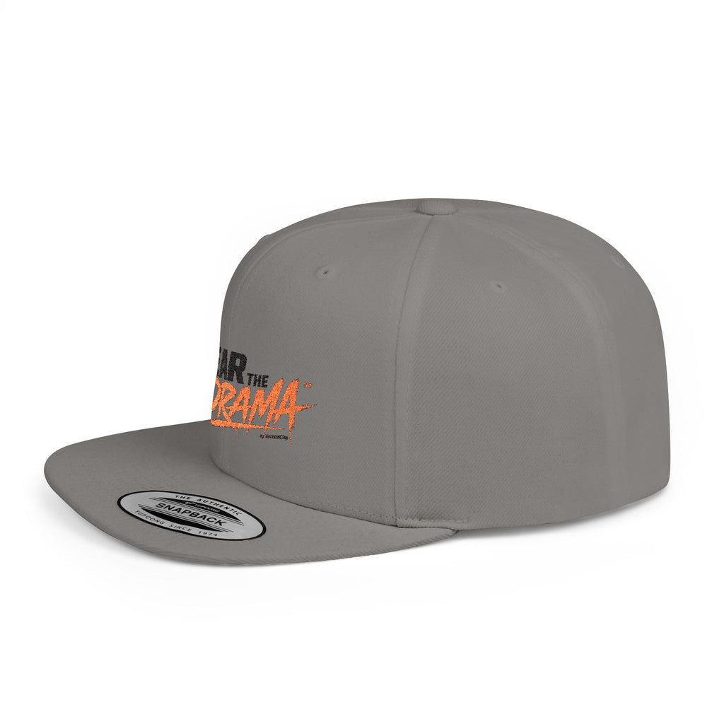 Flat Bill Snapback Hat — "Wear the Drama" Streetwear Cap