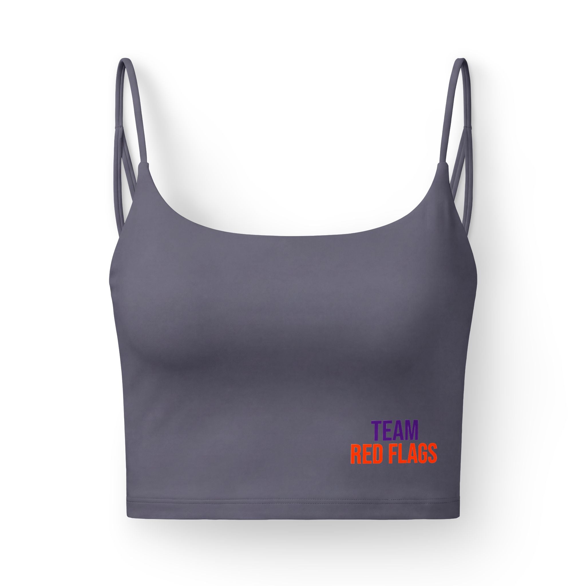 Women's Luxe Bra — 'Team Red Flags' Crop Bralette