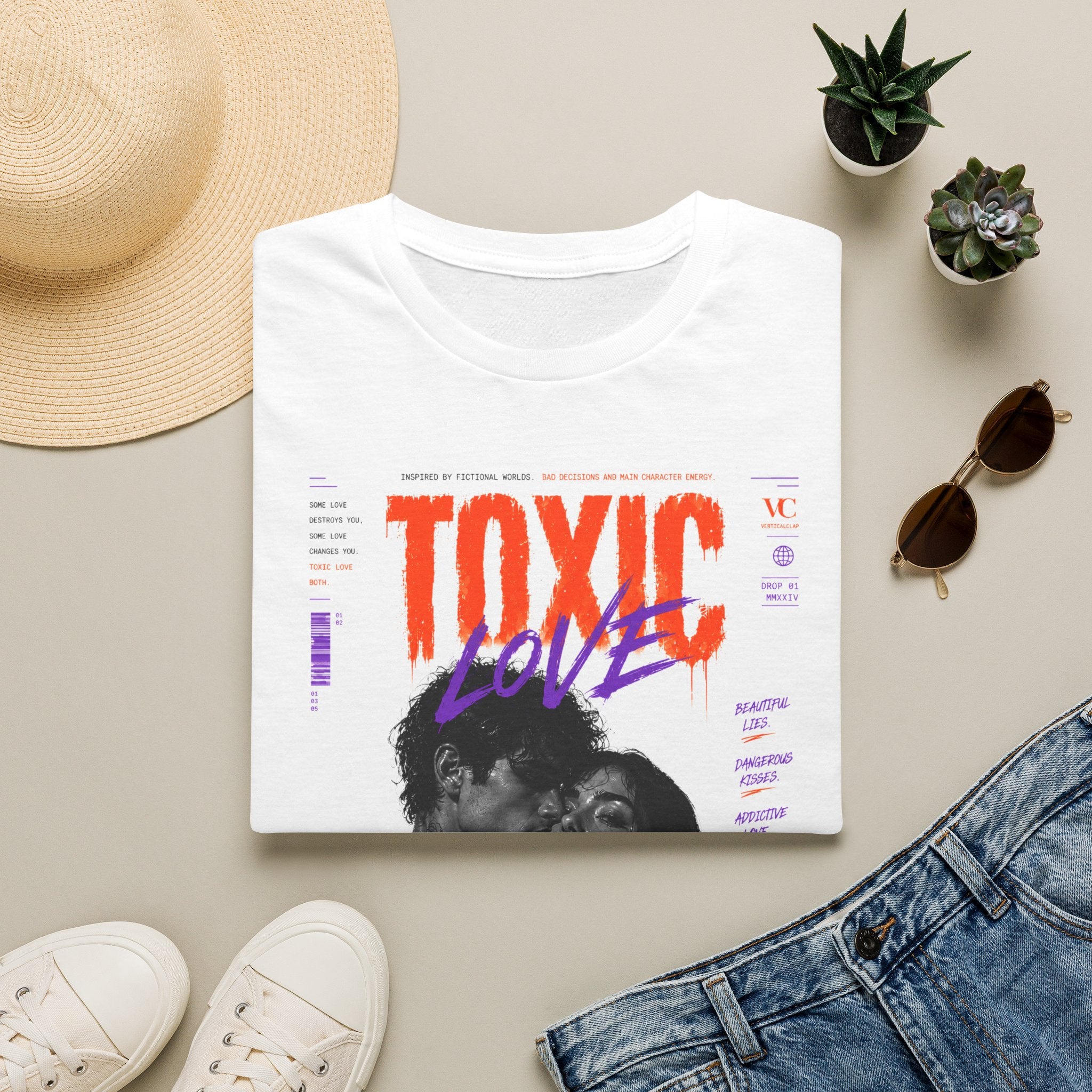 Toxic Love T-Shirt — Retro Grunge Couple Graphic Tee