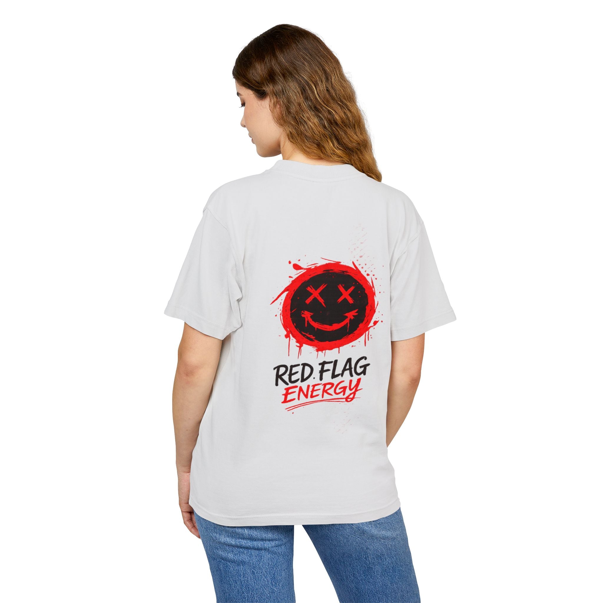 Red Flag Energy Tee — "Expert in Bad Choice and Worst Timing" Graphic T-Shirt