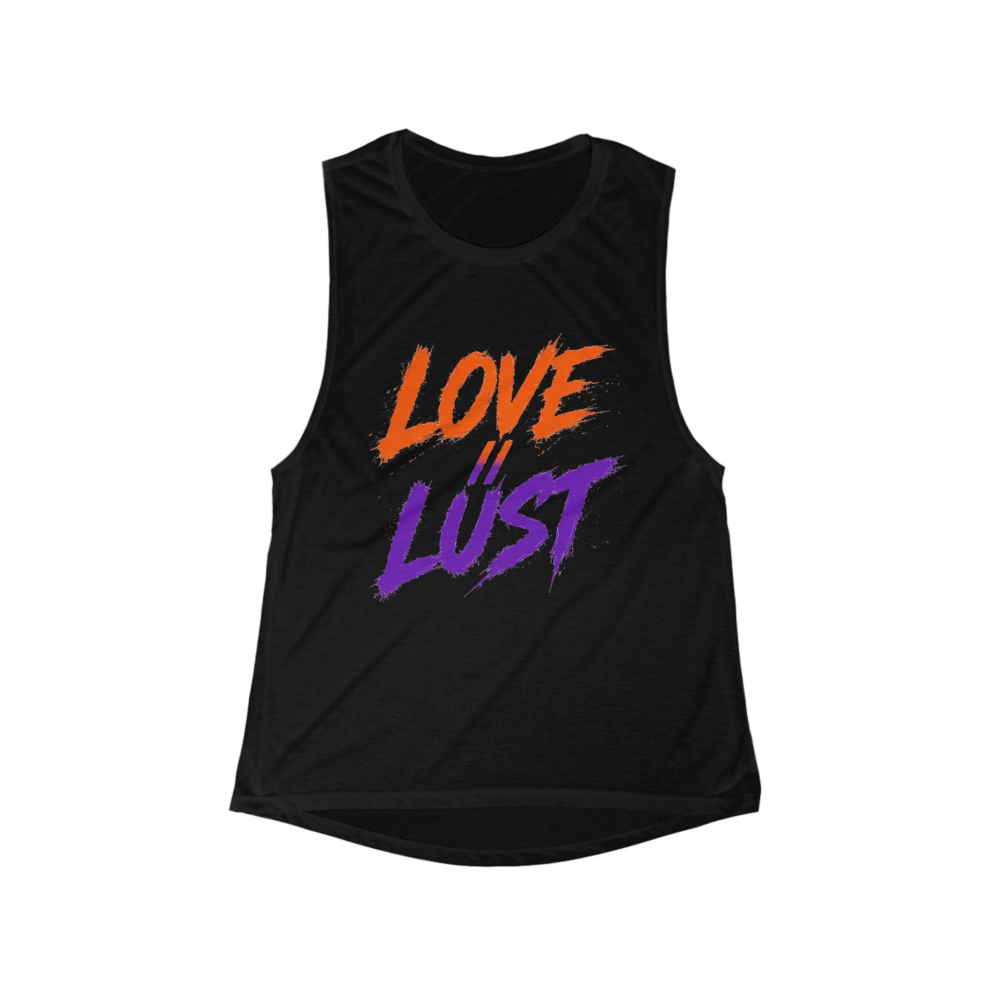 Love Lust Muscle Tank — Women's Graphic Scoop Flow Tank Top