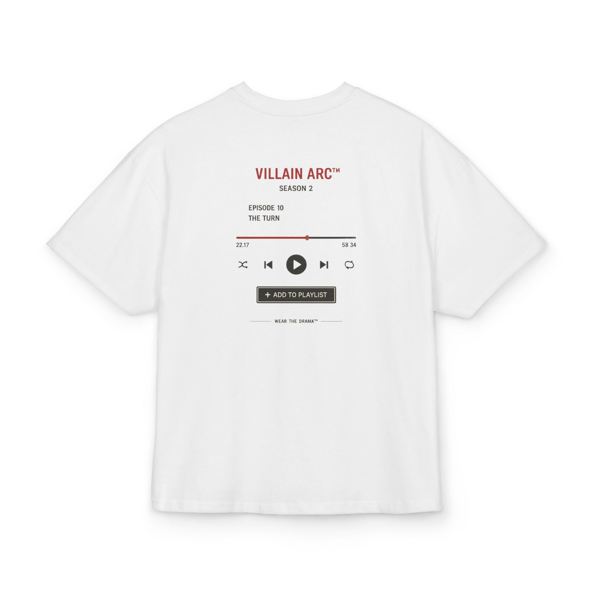 Now Playing Tee — "Wear the Drama" Music Player Graphic T-Shirt