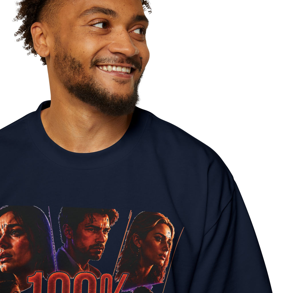 100% Drama Oversized Tee — Graphic Men’s T‑Shirt