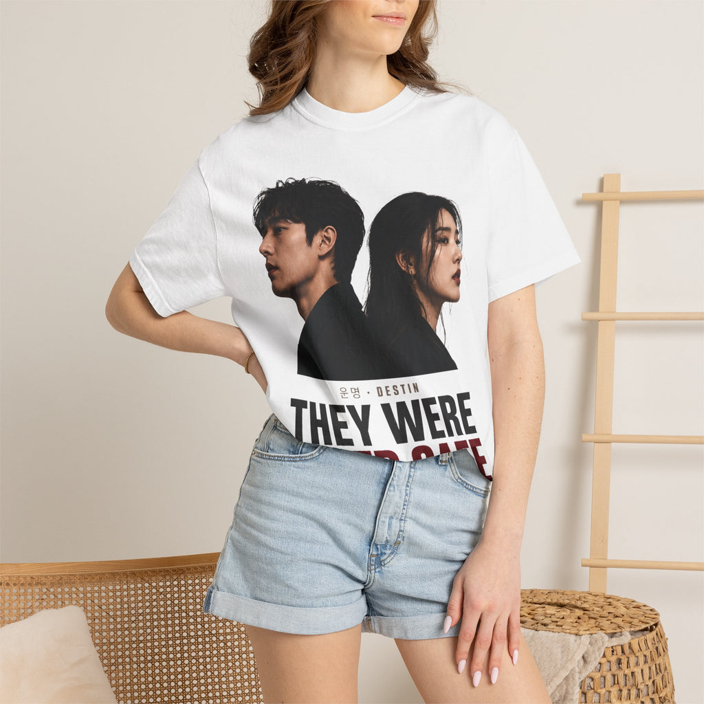 T‑Shirt — "They Were Never Safe." Graphic Tee (Dramatic Portrait Movie‑Style Design)