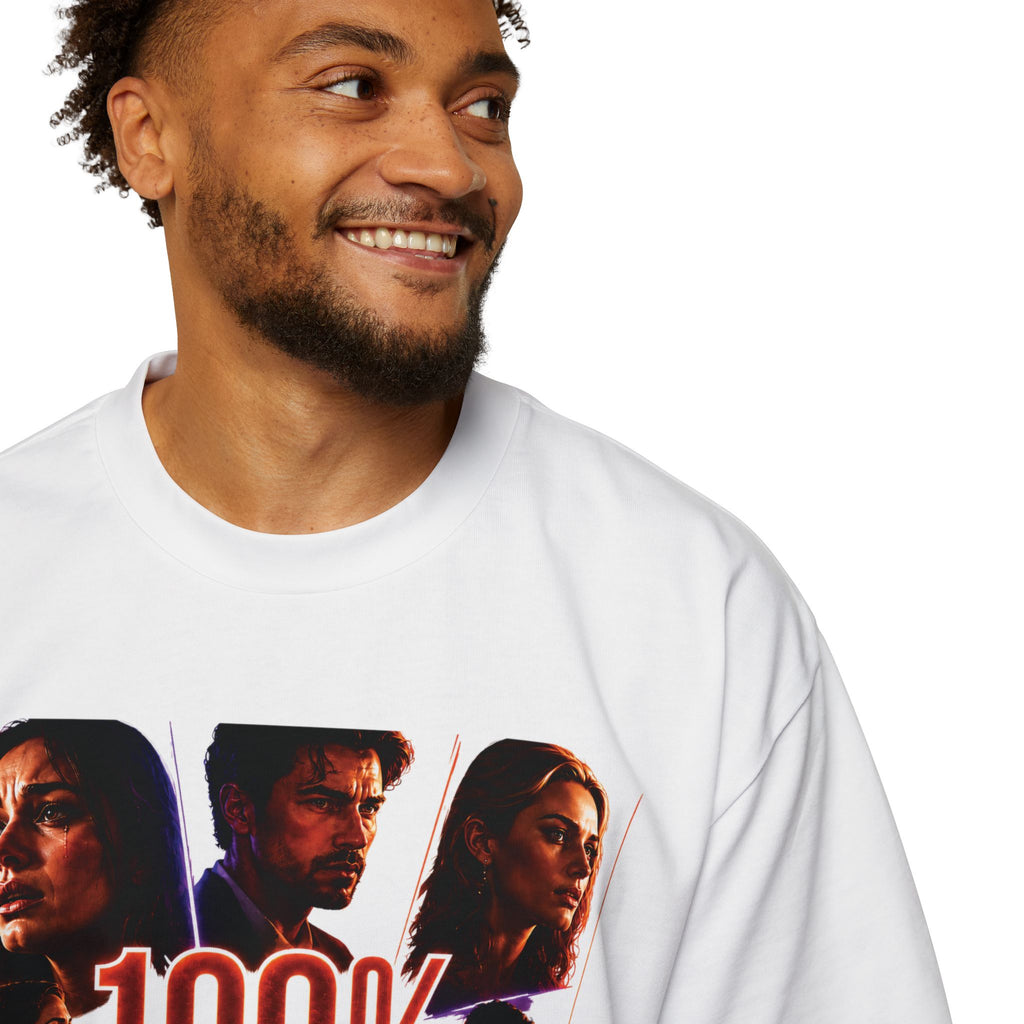 100% Drama Oversized Tee — Graphic Men’s T‑Shirt