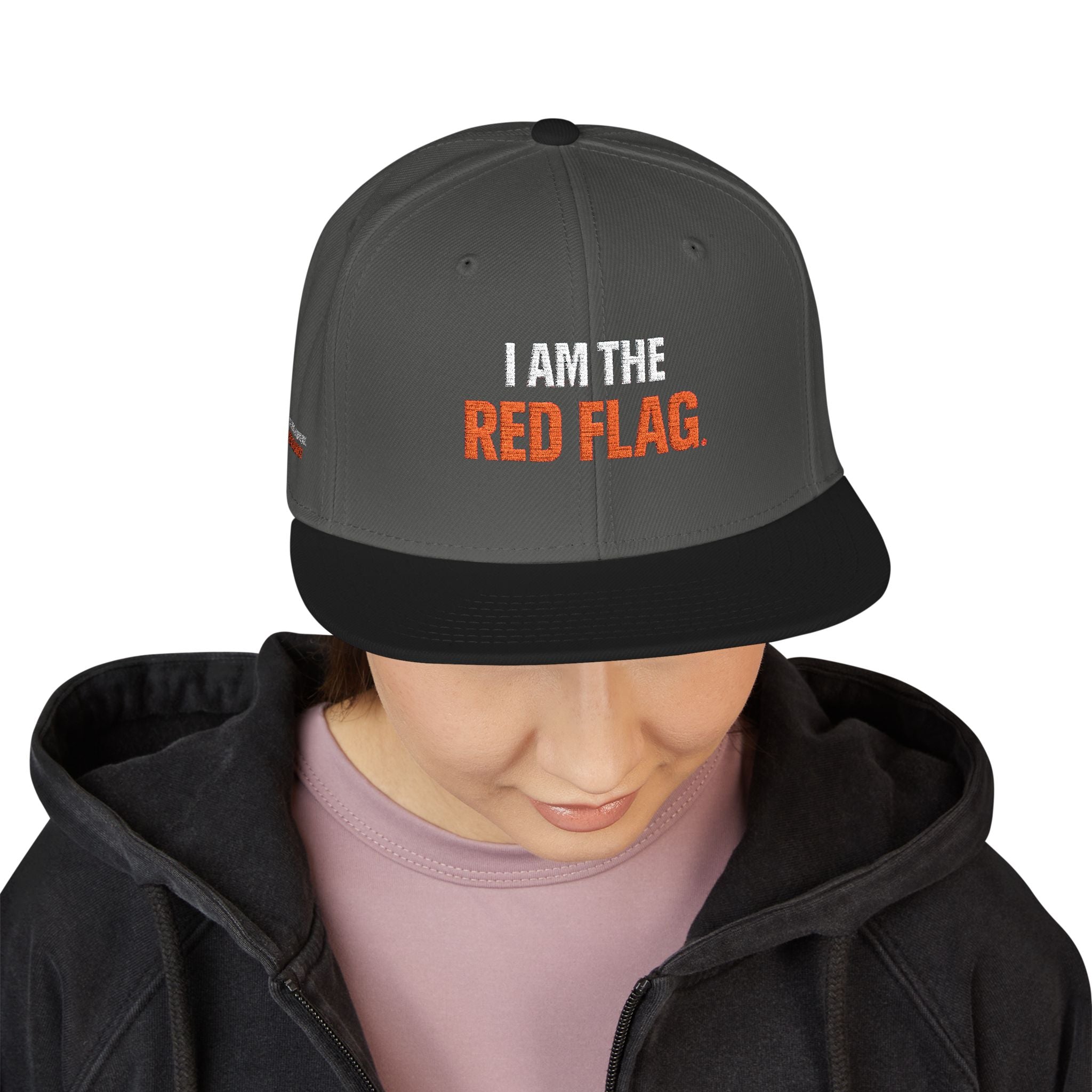 Snapback Hat — I AM THE DEVIL. Embroidered Streetwear Cap