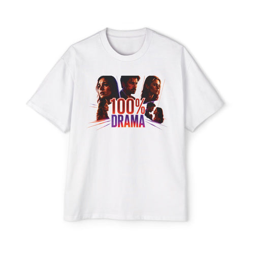 100% Drama Oversized Tee — Graphic Men’s T‑Shirt