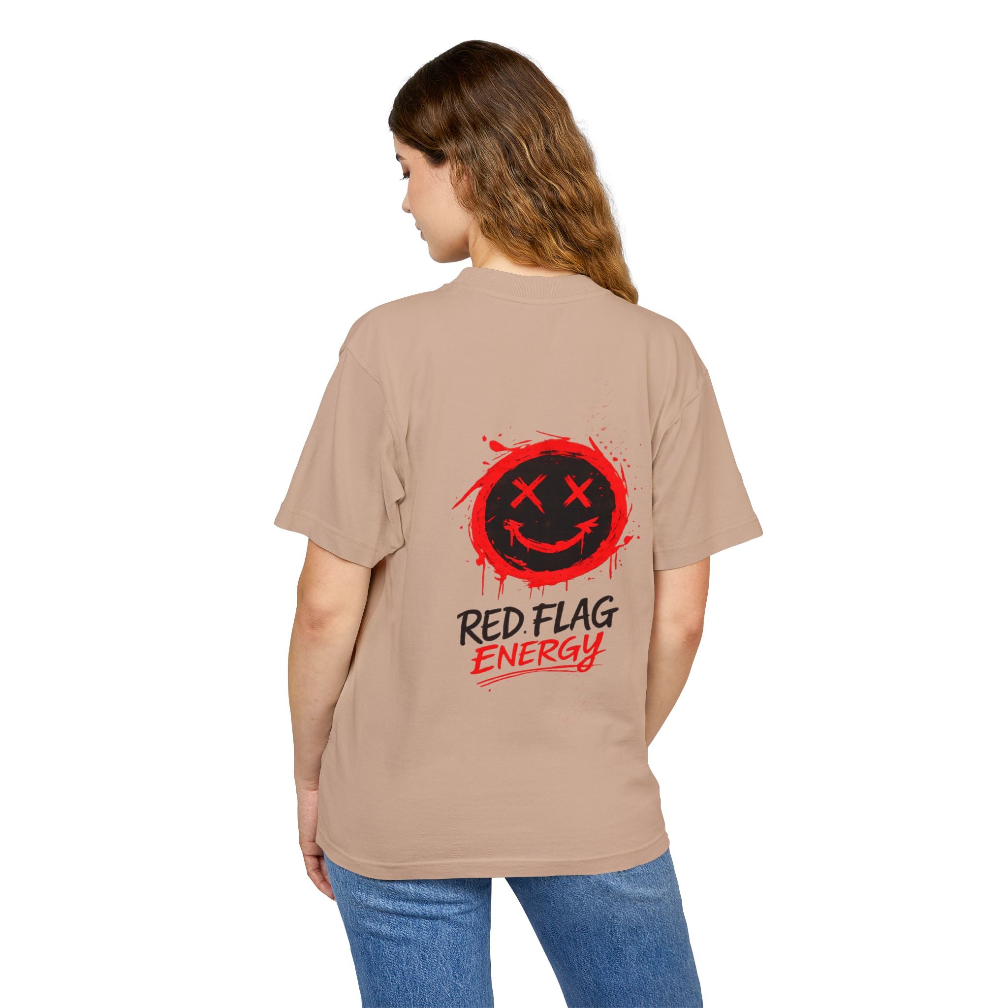 Red Flag Energy Tee — "Expert in Bad Choice and Worst Timing" Graphic T-Shirt