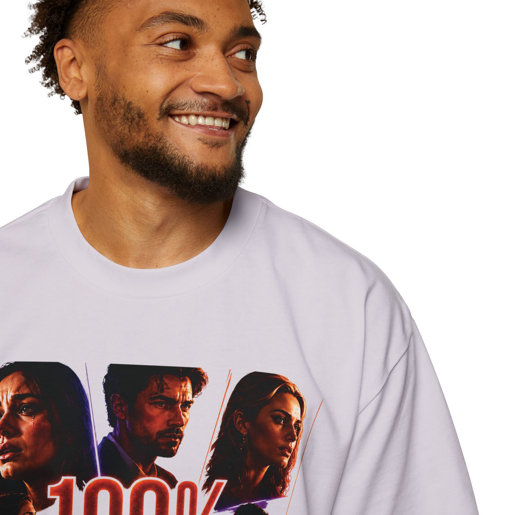 100% Drama Oversized Tee — Graphic Men’s T‑Shirt