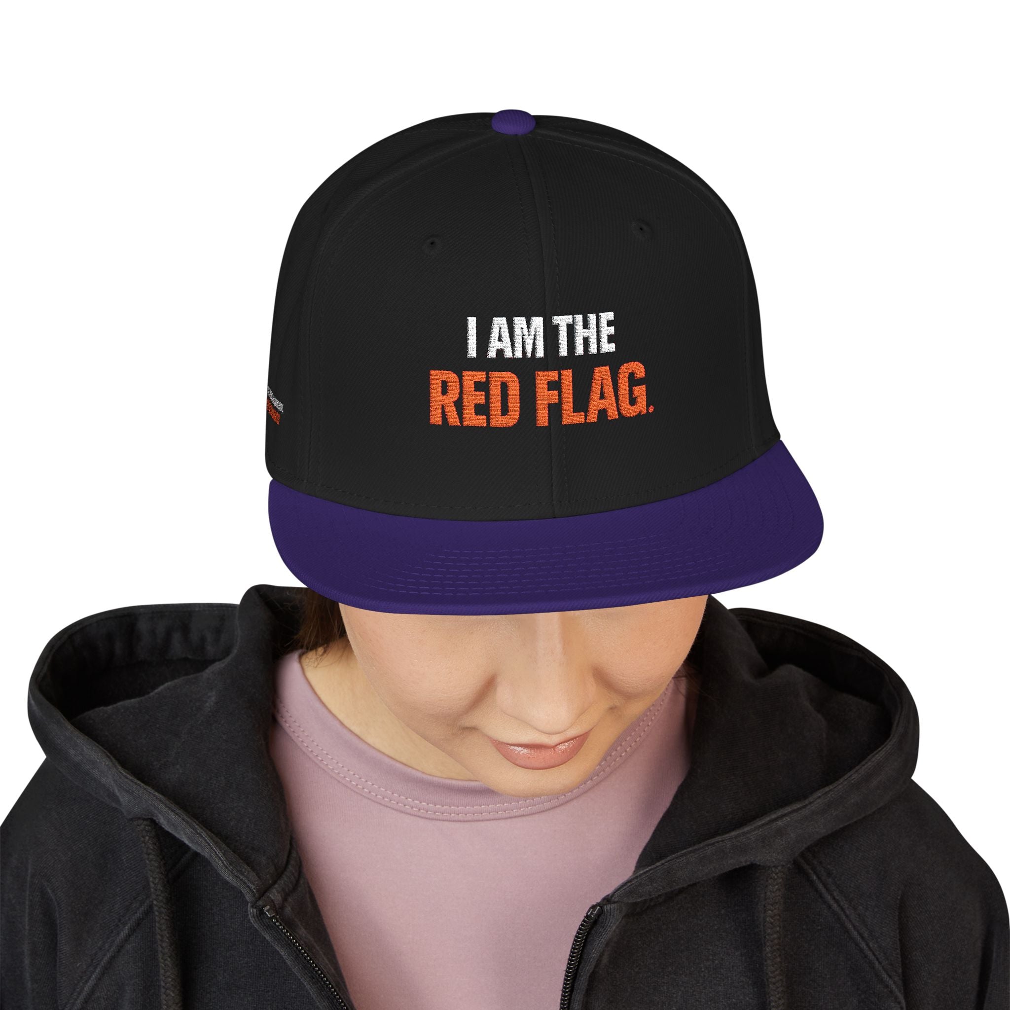 Snapback Hat — I AM THE DEVIL. Embroidered Streetwear Cap