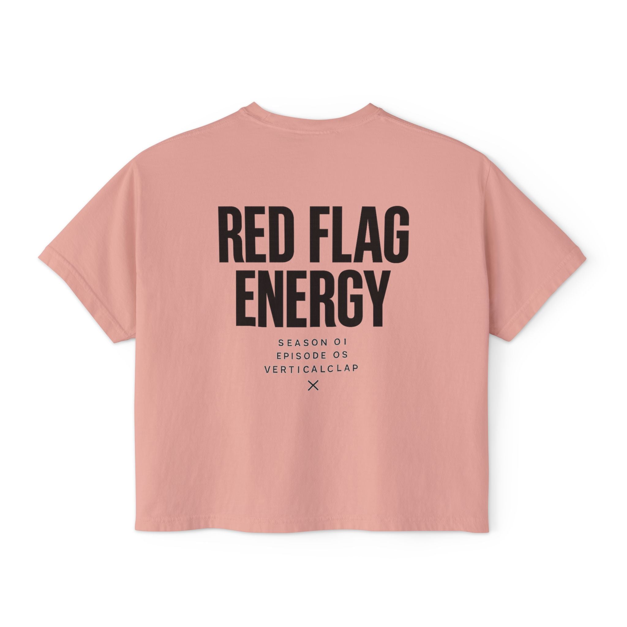 Red Flag Energy Women's Boxy Tee – Bold Graphic Back Print