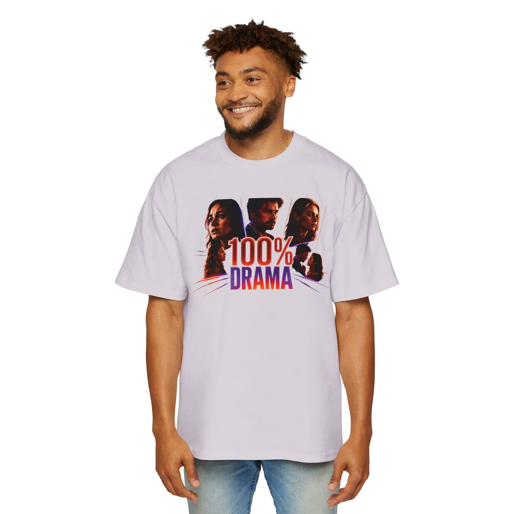 100% Drama Oversized Tee — Graphic Men’s T‑Shirt