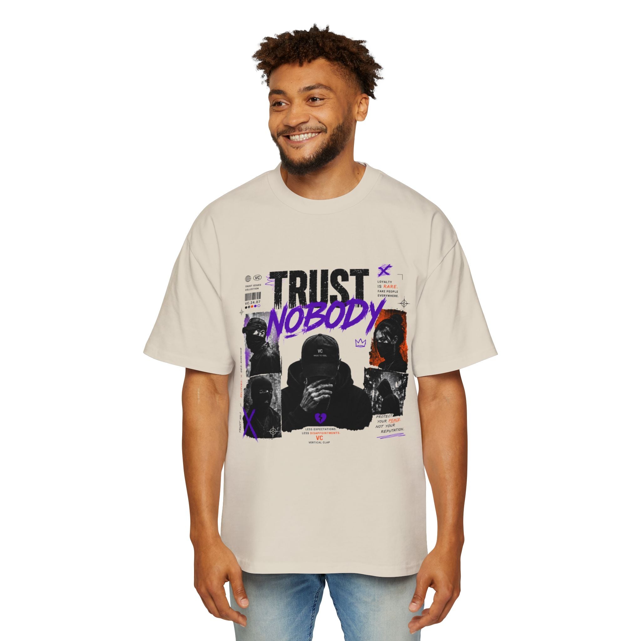 Trust Nobody Graphic Tee — Men's Oversized Streetwear T‑Shirt
