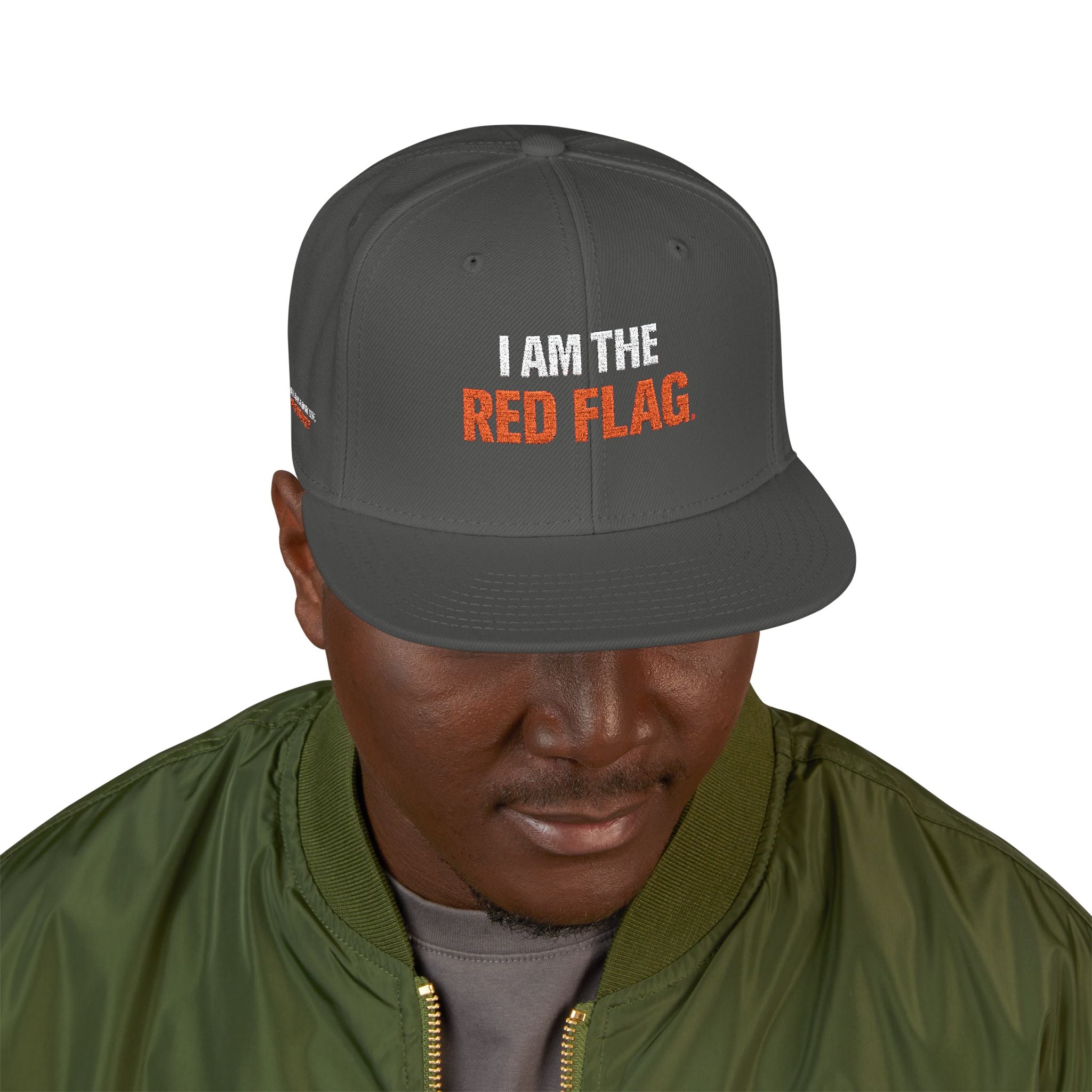 Snapback Hat — I AM THE DEVIL. Embroidered Streetwear Cap
