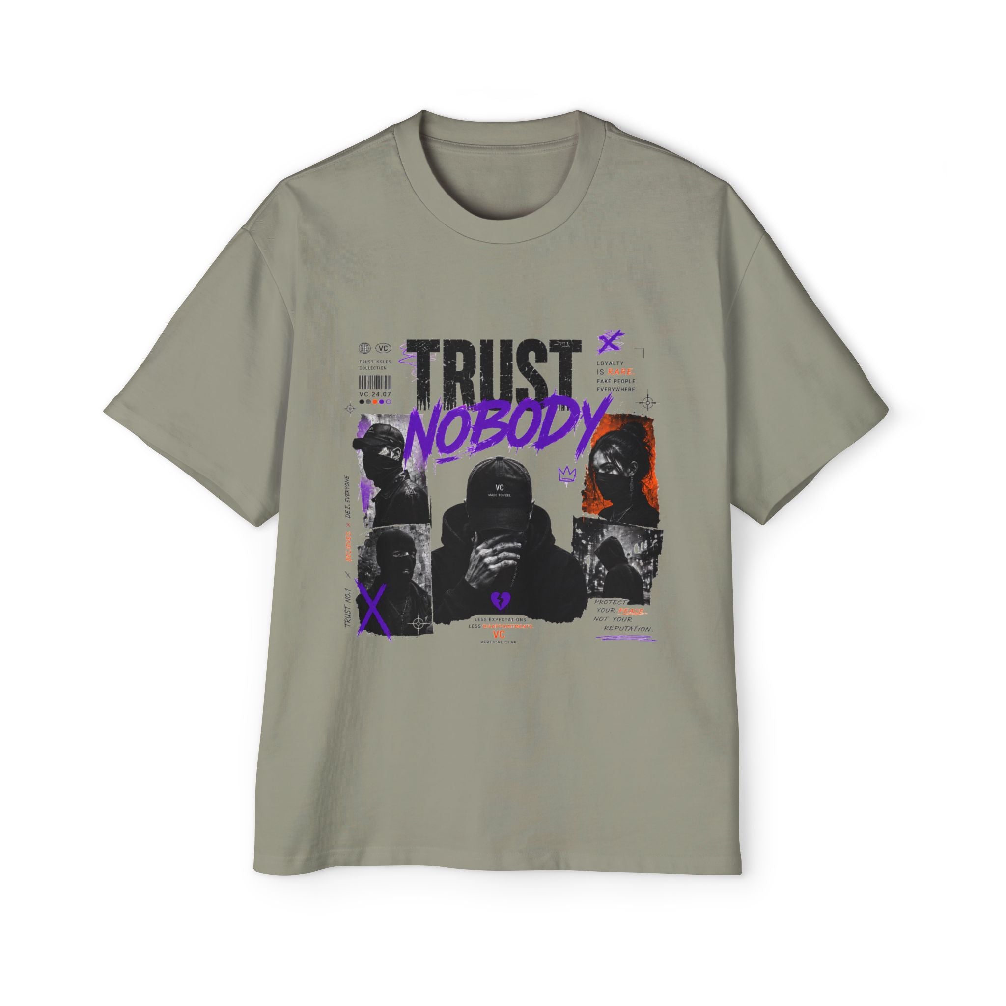 Trust Nobody Graphic Tee — Men's Oversized Streetwear T‑Shirt