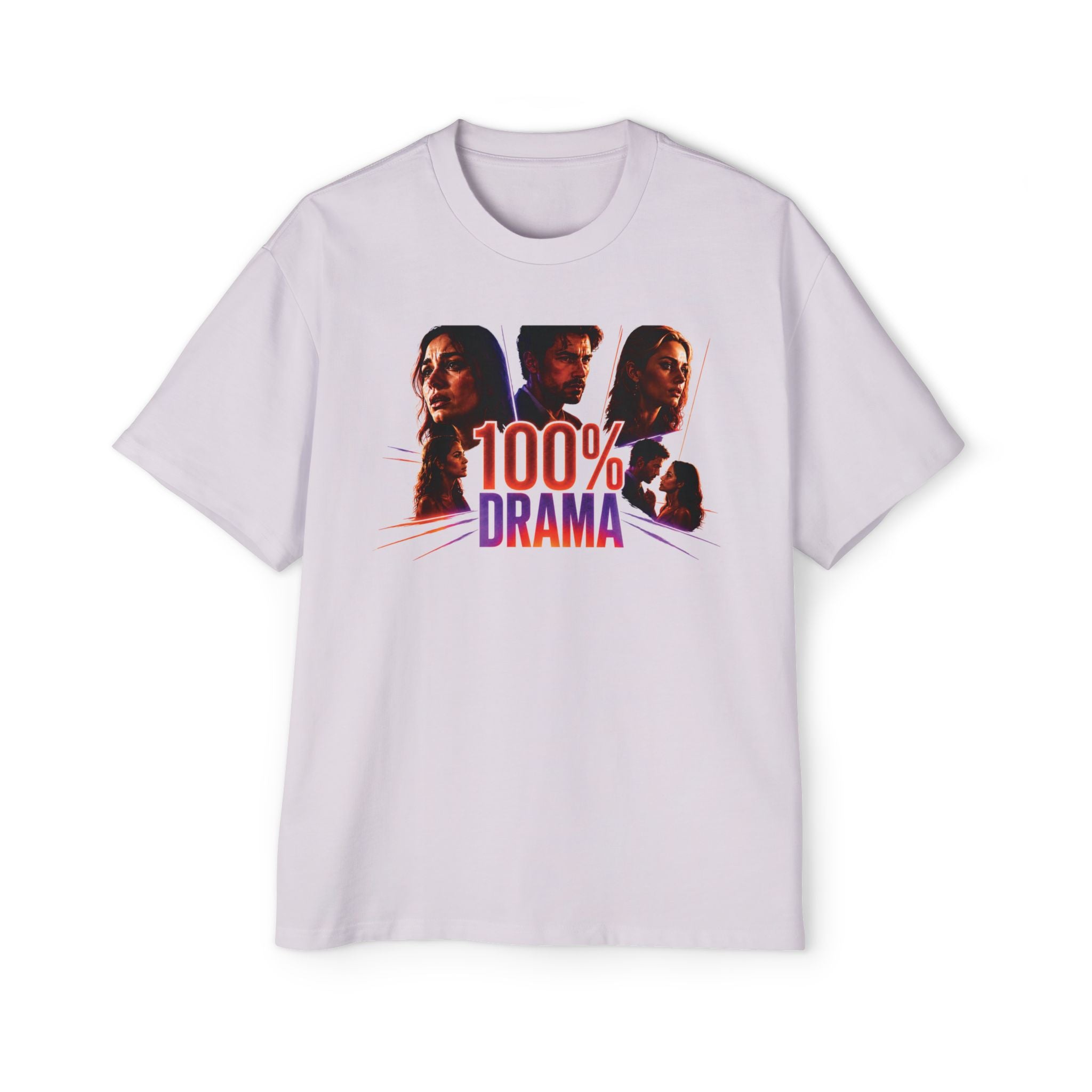 100% Drama Oversized Tee — Graphic Men’s T‑Shirt