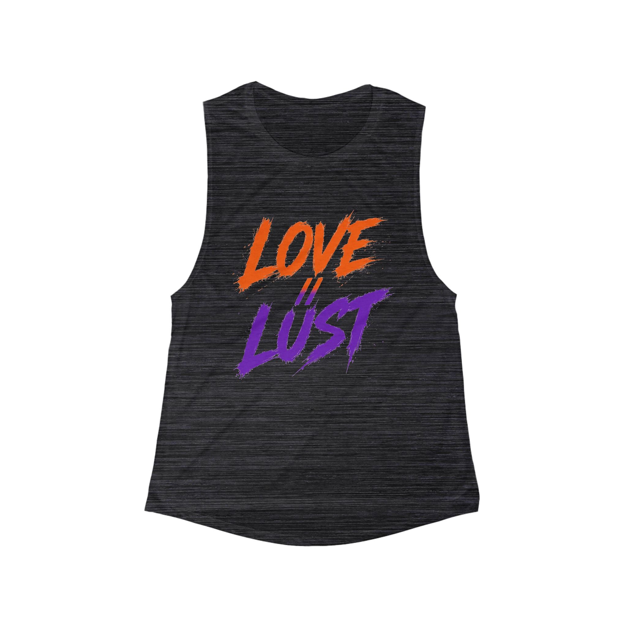 Love Lust Muscle Tank — Women's Graphic Scoop Flow Tank Top