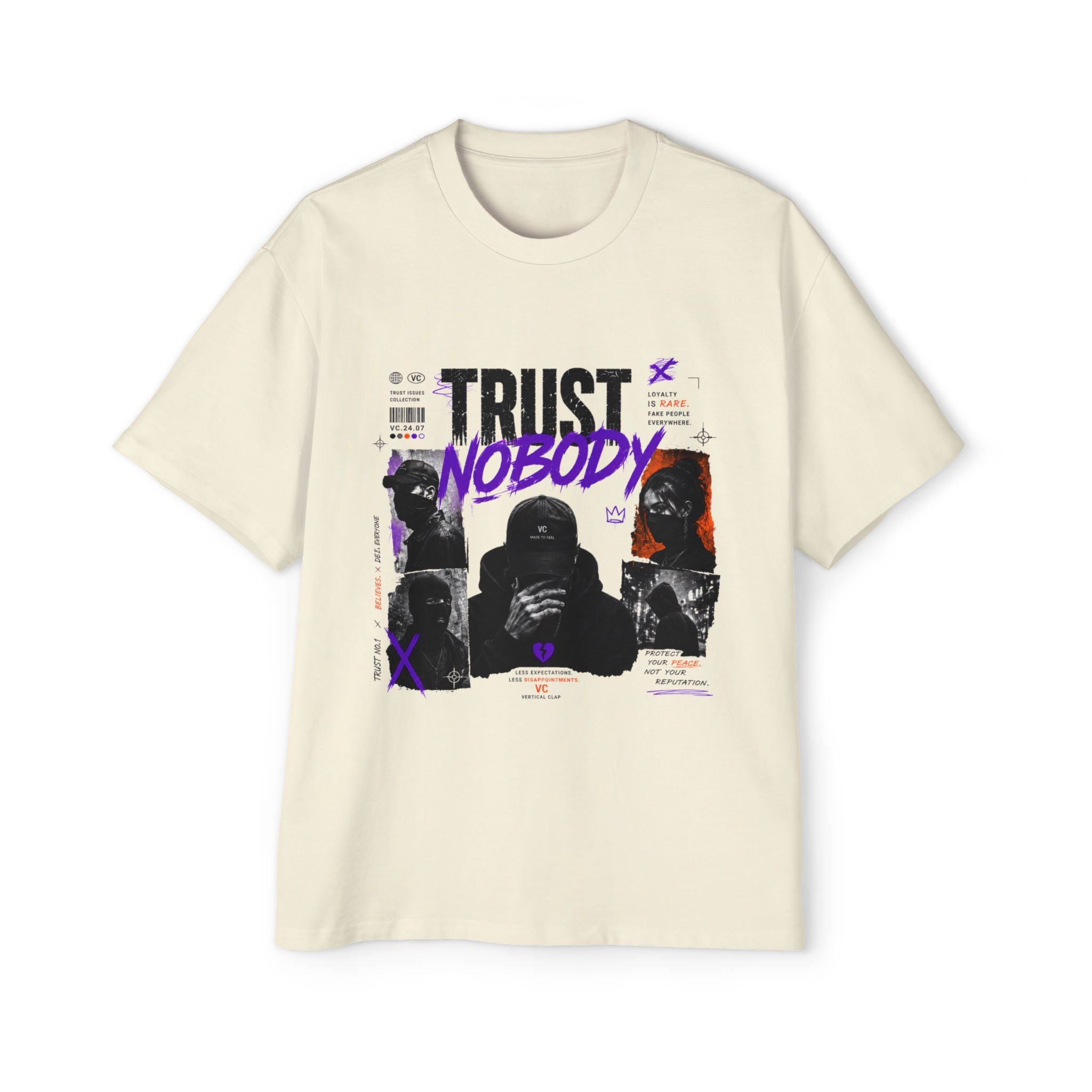 Trust Nobody Graphic Tee — Men's Oversized Streetwear T‑Shirt