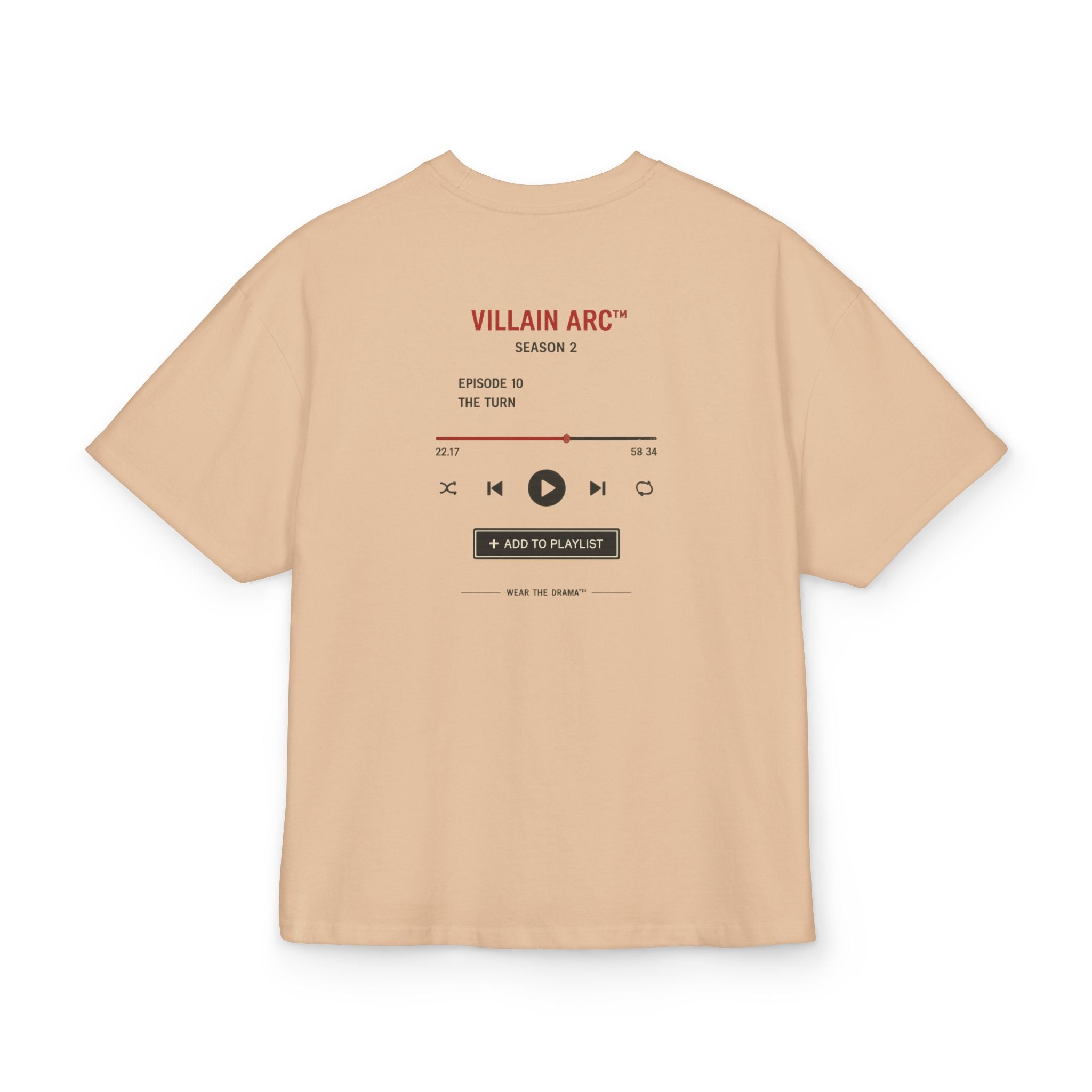 Now Playing Tee — "Wear the Drama" Music Player Graphic T-Shirt
