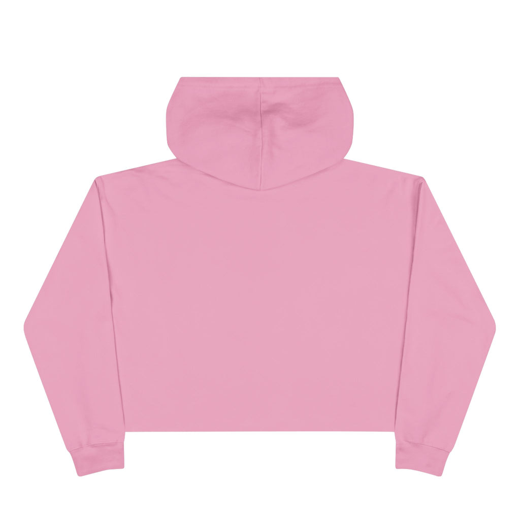 Too Much Drama Crop Hoodie — Retro Portrait Graphic Cropped Hoodie