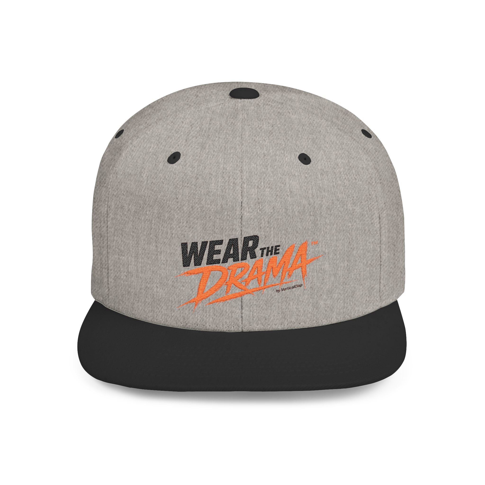 Flat Bill Snapback Hat — "Wear the Drama" Streetwear Cap