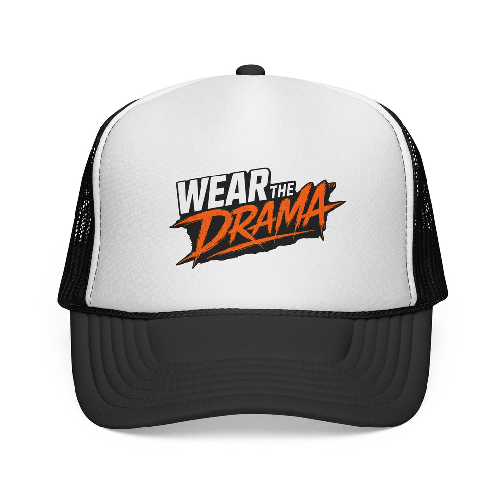 Wear the Drama Trucker Cap — Bold Graphic Mesh Hat for Statement Style
