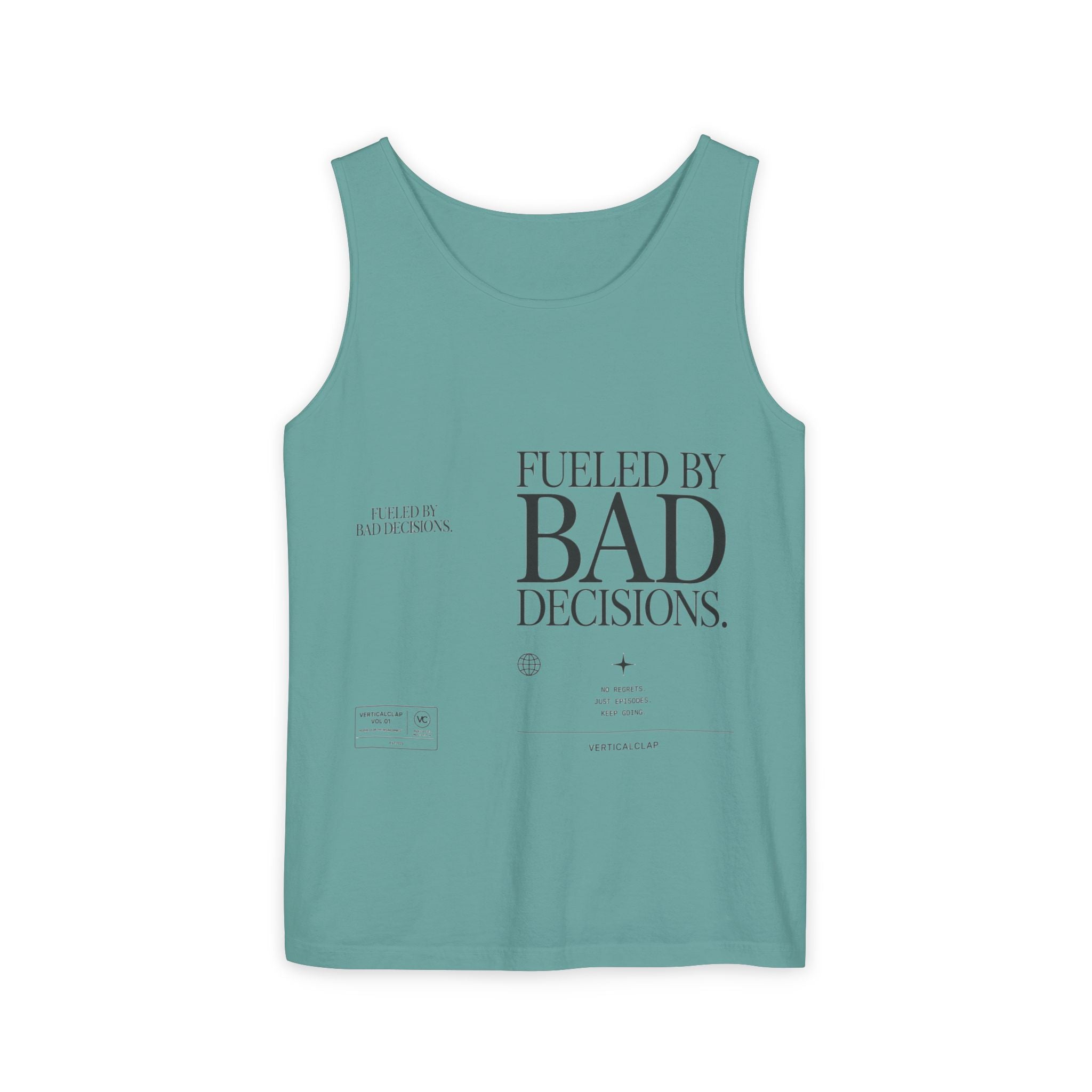 Tank Top — “Fueled by Bad Decisions” Graphic Sleeveless Tee