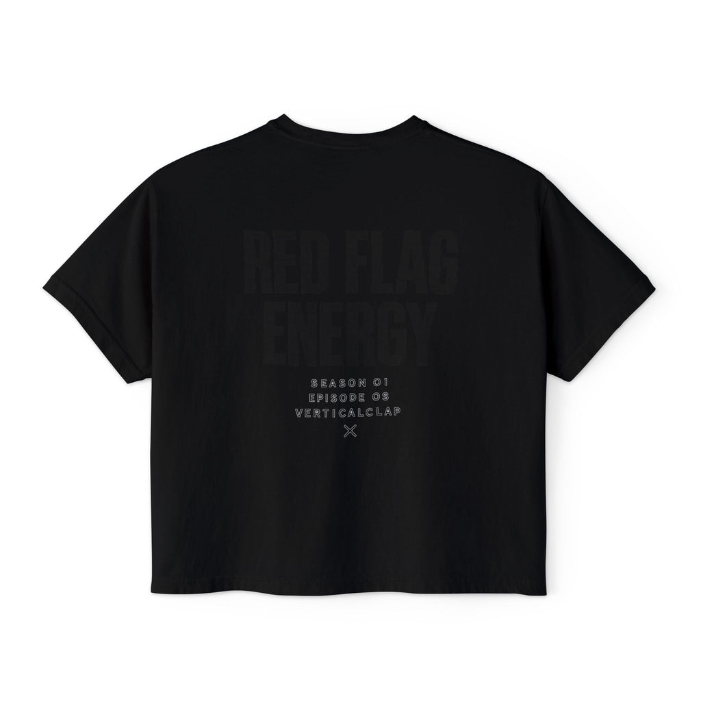 Red Flag Energy Women's Boxy Tee – Bold Graphic Back Print