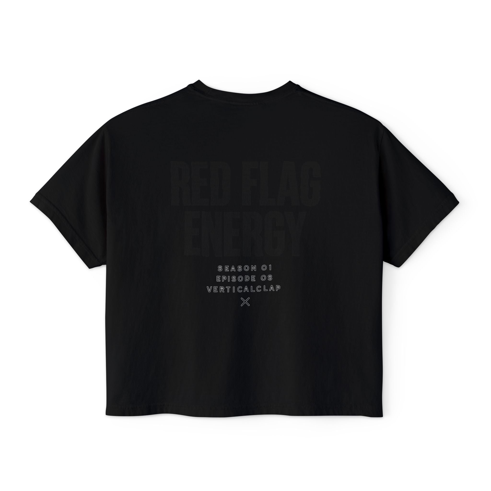 Red Flag Energy Women's Boxy Tee – Bold Graphic Back Print