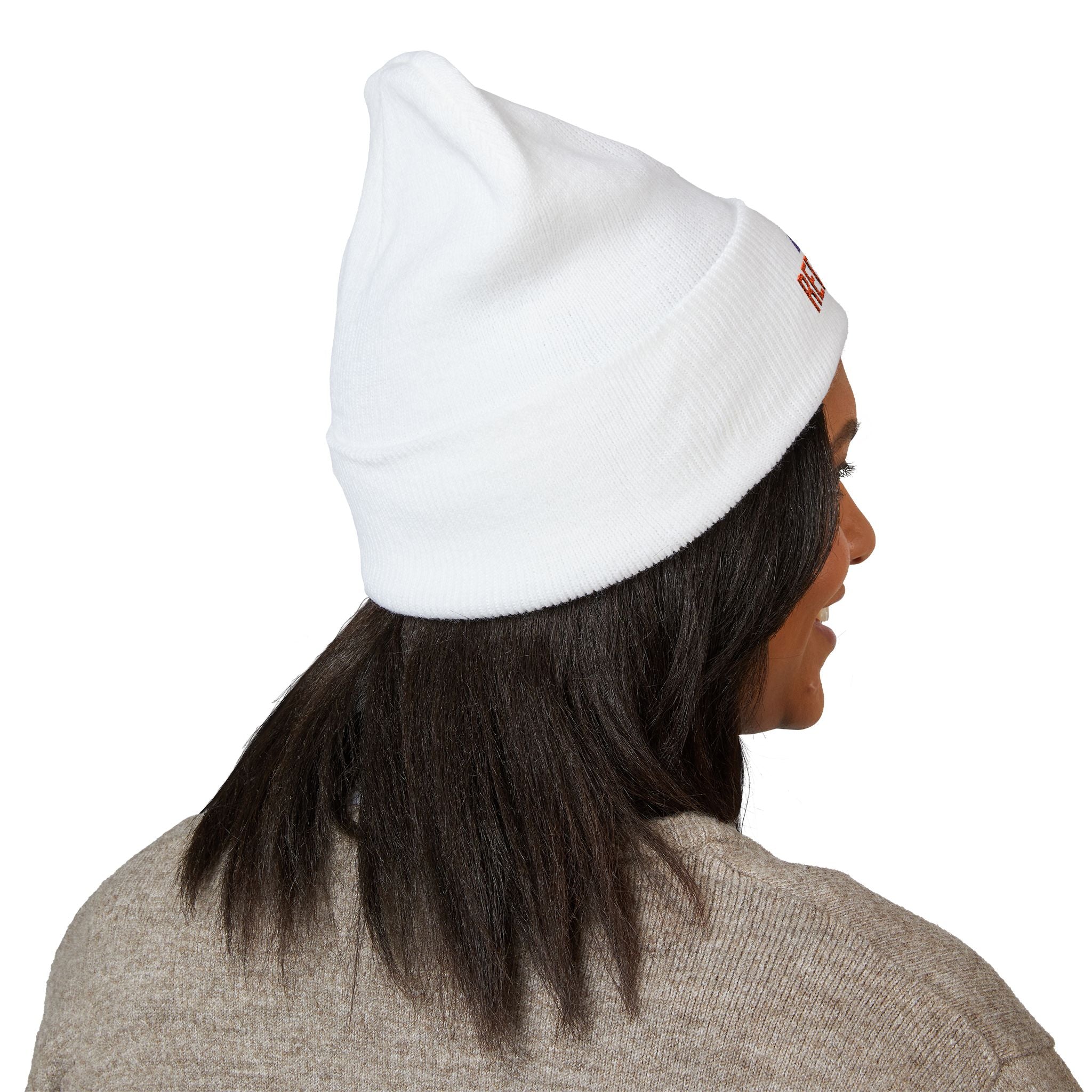 Embroidered 'Team Red Flags' Cuffed Beanie