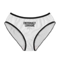 Women's Briefs — 'Red Flag Energy / Emotionally Expensive' Printed Lace-Trim Briefs