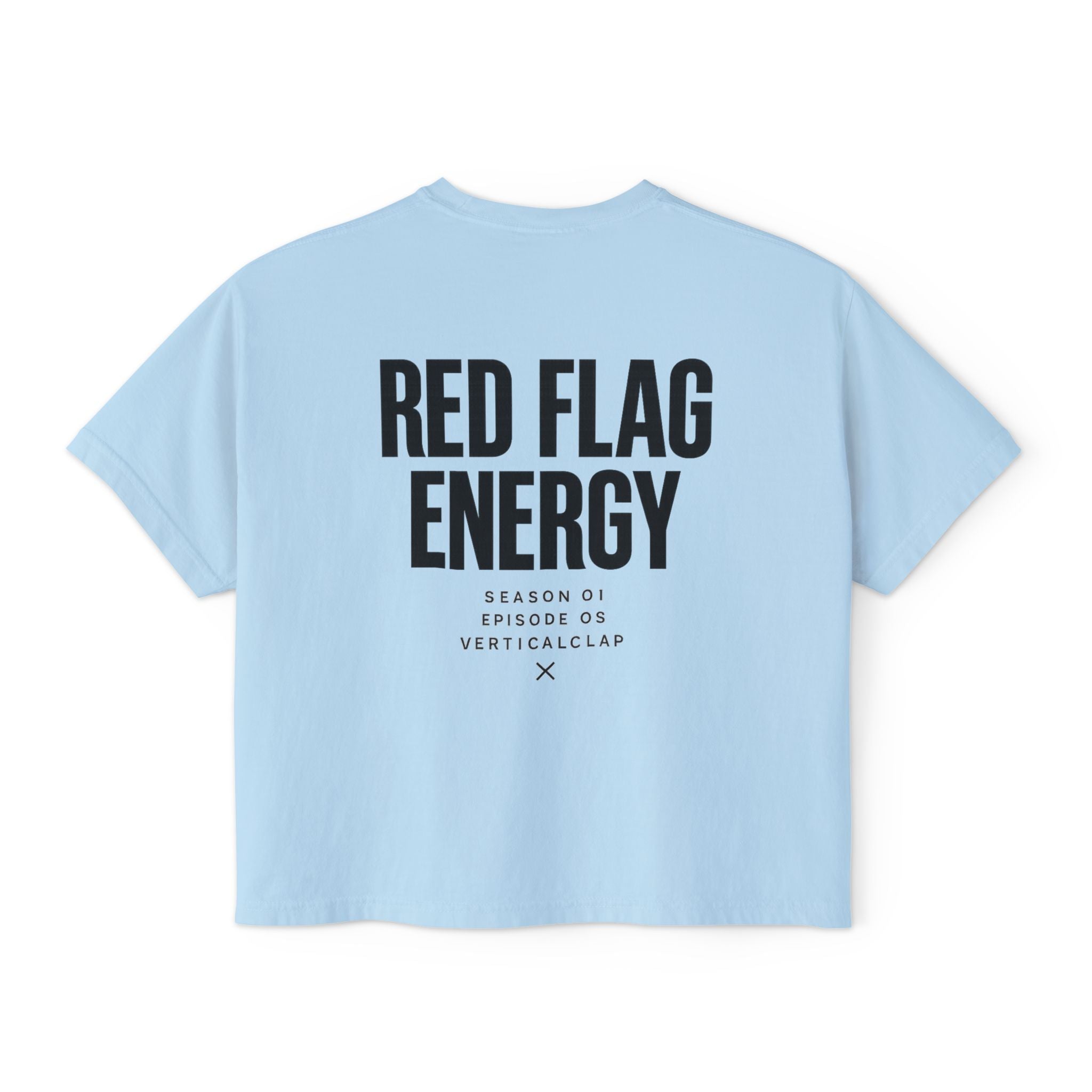 Red Flag Energy Women's Boxy Tee – Bold Graphic Back Print