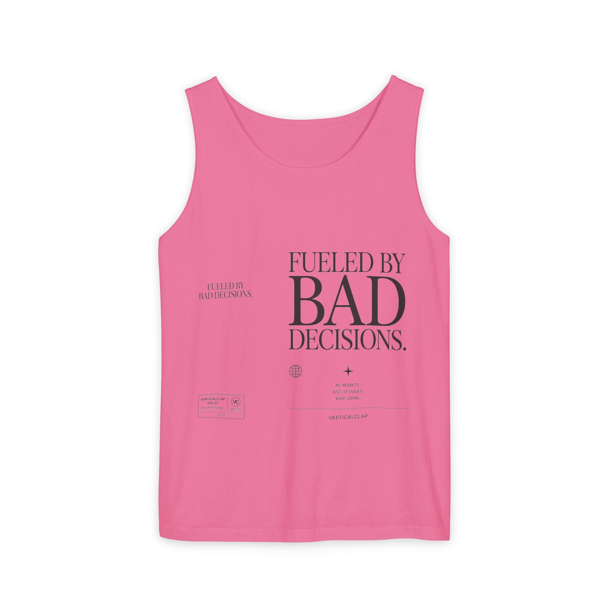 Tank Top — “Fueled by Bad Decisions” Graphic Sleeveless Tee